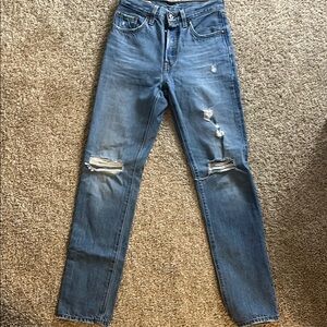 Levi's Women's Distressed Blue Jeans